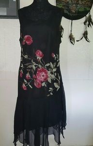 Mlle Gabrielle Silk Floral Place Print Cocktail